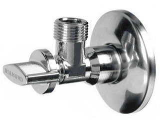 ZAWÓR KULOWY KĄTOWY Z ROZETĄ EKO 1/2x3/4