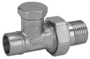 Zawór grzejnikowy odcinający prosty 1/2 do wlutowania