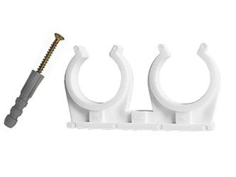 UCHWYT PODWÓJNY DO MIEDZI FI 28 - 50 SZTUK