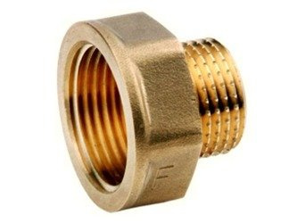 Przedłużka redukcyjna mosiężna 1/2 GW x 3/8 GZ