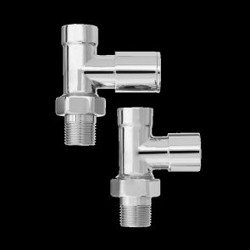 ZESTAW ZAWORÓW GRZEJNIKOWYCH PROSTY CHROM