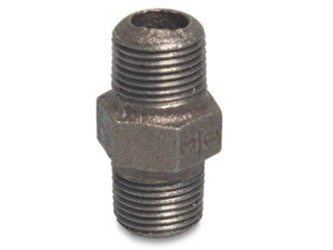 CZARNY NYPEL 1/2 CALA DN15