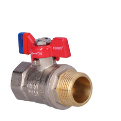 Kurek kulowy nakrętno-wkrętny z motylkiem, 3/4 cala, F-Comfort