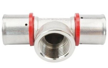 Pex trójnik zaciskany zaprasowywany 16x1/2 GW