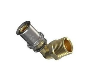 Kolano kolanko zaciskane 16x1/2 gz Wavin Tigris M5