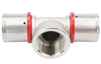 Pex trójnik zaciskany zaprasowywany 25x1 GW