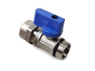 ZAWÓR KULOWY MINI ZE ZŁĄCZKĄ NA PEX 1/2 -NIEBIESKI