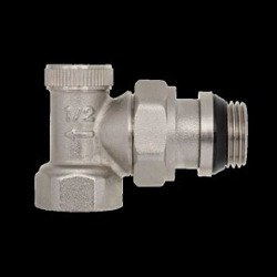 Zawór grzejnikowy kątowy powrotny 1/2 na rurę PEX 16