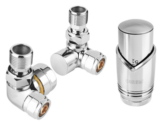 Dekoracyjny zestaw termostatyczny typ ZTO30CR, osiowy, chrom, bez nastawy wstępnej.